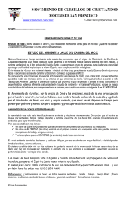 MOVIMIENTO DE CURSILLOS DE CRISTIANDAD DIÓCESIS DE SAN FRANCISCO  E-mail: