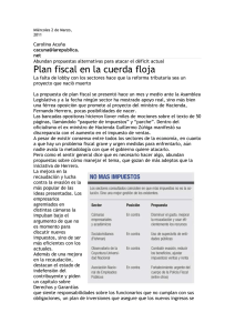 Plan fiscal en la cuerda floja
