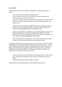 EXAMEN WORD Crea un documento de texto con el nombre de