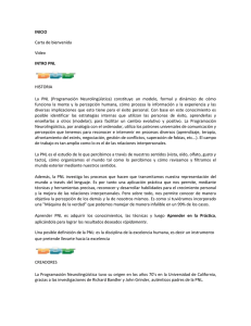 INICIO Carta de bienvenida Video INTRO PNL HISTORIA La PNL