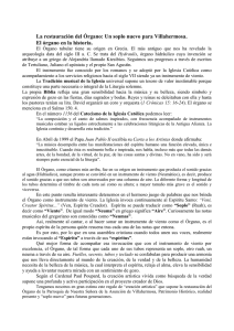Hª del órgano en la Iglesia. Fco. Antonio Moya Rubio
