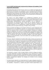 Prevencion blanqueo de capitales