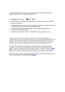 Los usuarios interesados en declarar una instalación eléctrica