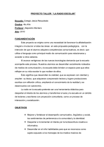 proyecto áulico “la radio escolar”
