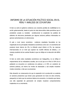 INFORME DE LA SITUACIÓN POLÍTICO SOCIAL