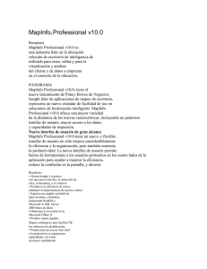 MapInfo® Professional v10 - GeoSolutions Consulting Inc.