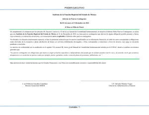 Informe de Pasivos Contingentes del 1 de enero al 31 de diciembre