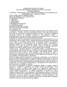 Alcances y limitaciones de la libertad de prensa en el ejercicio del