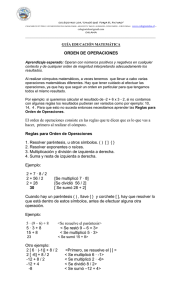 ORDEN DE OPERACIONES
