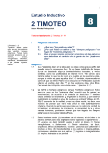 2 Timoteo 3:1-11 - Pueblo Nuevo Bautista