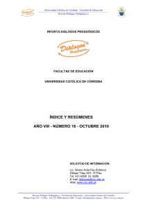PRIMERA JORNADA DE DIFUSIÓN CIENTÍFICA EN EDUCACIÓN