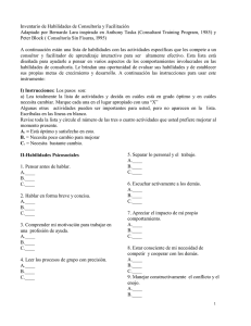 Inventario de Habilidades de Consultoría y Facilitación
