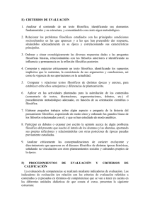 criterios de evaluación de historia de la filosofía de 2º bto