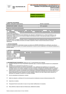 Declaración responsable de primera ocupación