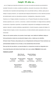 Cumplir 35 años es… - Colegio Arnold Gesell