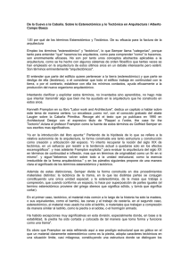 De la Cueva a la Cabaña. Sobre lo Estereotómico y lo Tectónico en