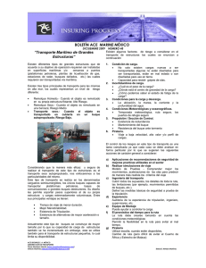 BOLETÍN ACE  MARINE MÉXICO “Transporte Marítimo de Grandes ”