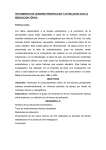 tratamiento de lesiones periapicales y su relacion con la medicacion