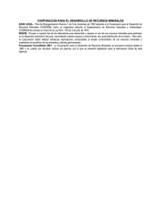 corporacion para el desarrollo de recursos minerales
