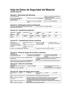 Hoja de Datos de Seguridad del Material 266 Sto Gold Fill