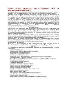 NOM-017-SSA2-1994: Vigilancia Epidemiológica en México
