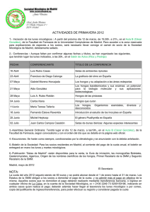 Actividades de Primavera 2012 - Sociedad Micológica de Madrid