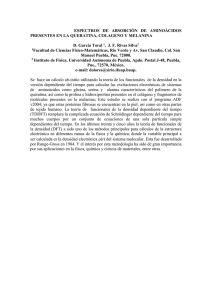 espectros de absorción de aminoácidos presentes en la queratina