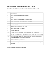 PERSONAS JURIDICAS, ASOCIACIONES Y FUNDACIONES, U