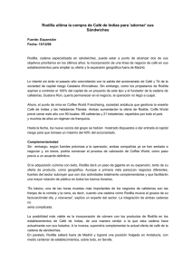 Rodilla ultima la compra de Café de Indias para `adornar` sus
