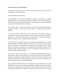 Lineamientos para la Toma de Decisiones Empresariales