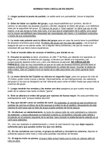 Normas para circular en grupo (Asmatico)