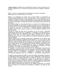 Trabajo analizado: Indicadores de comportamiento de riesgo y