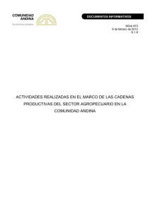 actividades realizadas en el marco de las cadenas productivas del
