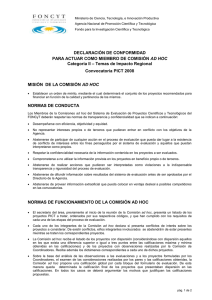 Funcionamiento Comisión… - Agencia Nacional de Promoción