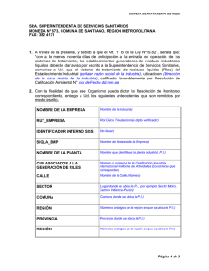 Formato de aviso de sistema de tratamiento de Riles