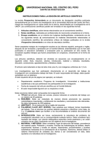 Formato de Artículo Científico - Universidad Nacional del Centro del