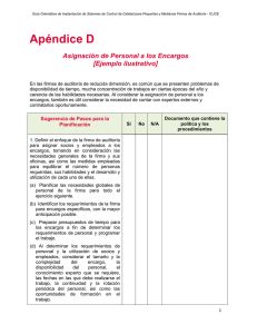 Sugerencia de pasos para la planificación en asignación de personal