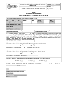Constancia de Cumplimiento: Formulario de Gestión Administrativa