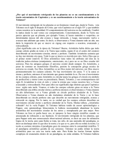¿Por qué el movimiento retrógrado de los planetas no es