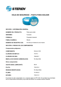 SDS de Pasta para Soldar: Información de Seguridad y Manejo