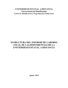 Estructura del Informe de Labores
