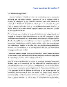 Nueva estructura del capítulo 4