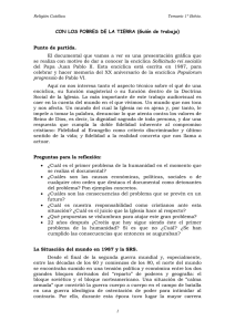 Religión Católica Temario 1º Bchto. CON LOS POBRES DE LA