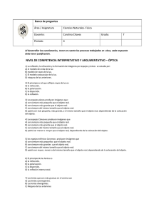 Banco de preguntas Área / Asignatura Ciencias Naturales