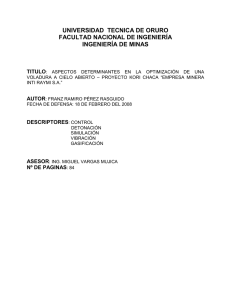 Aspectos Determinantes de una voladura a cielo abierto