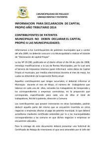 Aviso de declaracion de capital propio para los contribuyentes