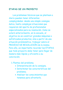 ETAPAS DE UN PROYECTO
