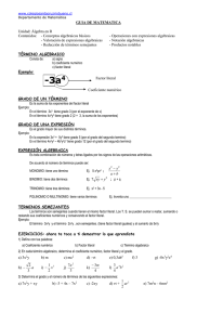Álgebra - Sector Matemática