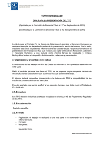 GUÍA PARA LA PRESENTACIÓN DEL TFG