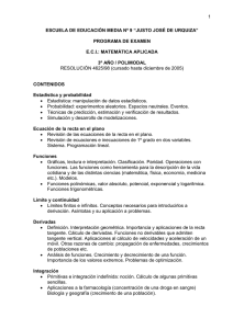 E.C.I.: Matemática Aplicada